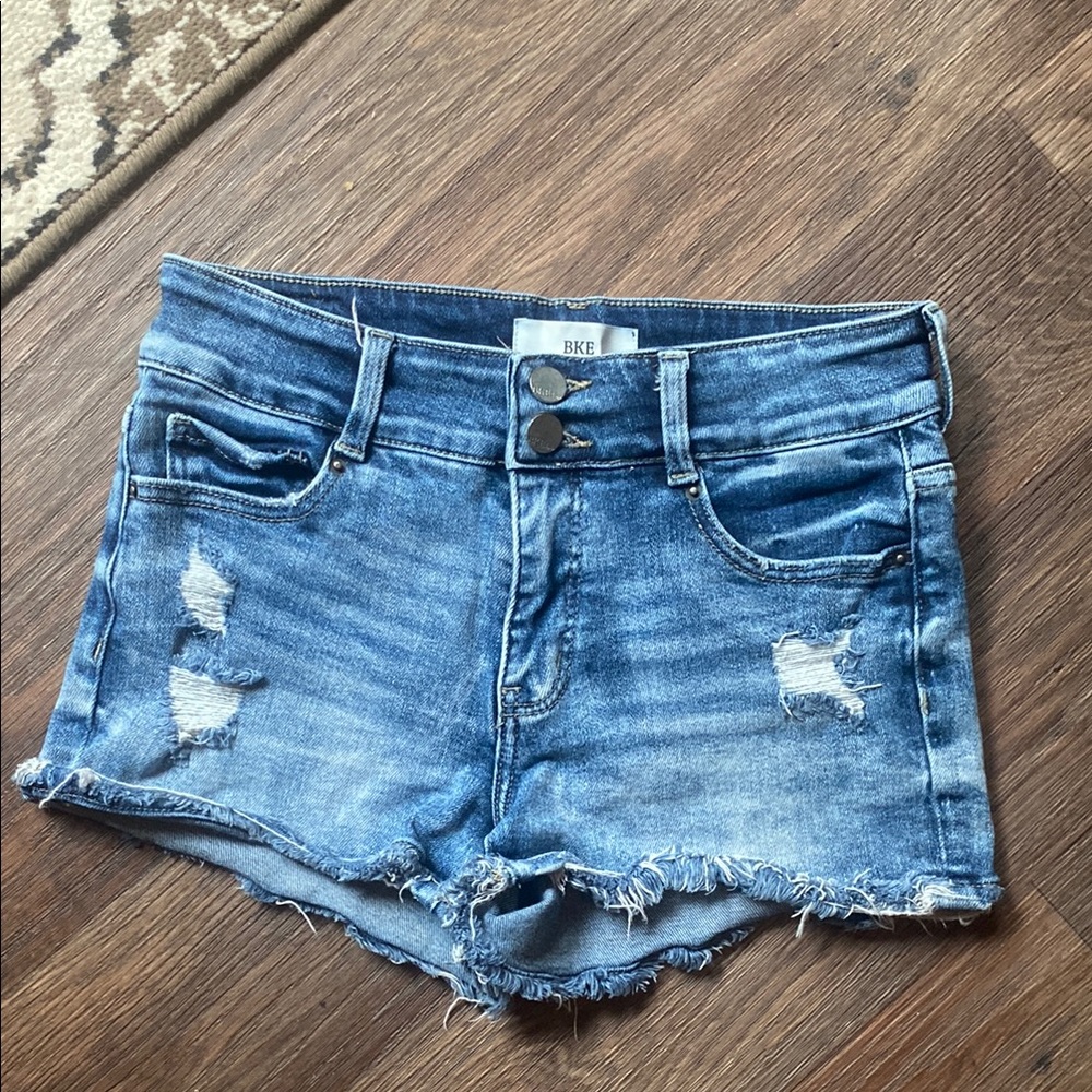 BKE Distressed Blue Jean Shorts